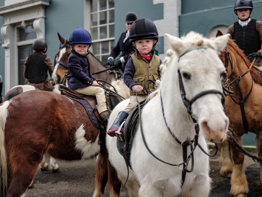 Eoin and Grace Murray from Kells at the Hunt in Kells, Co Meath. Photo: Mark Condren.