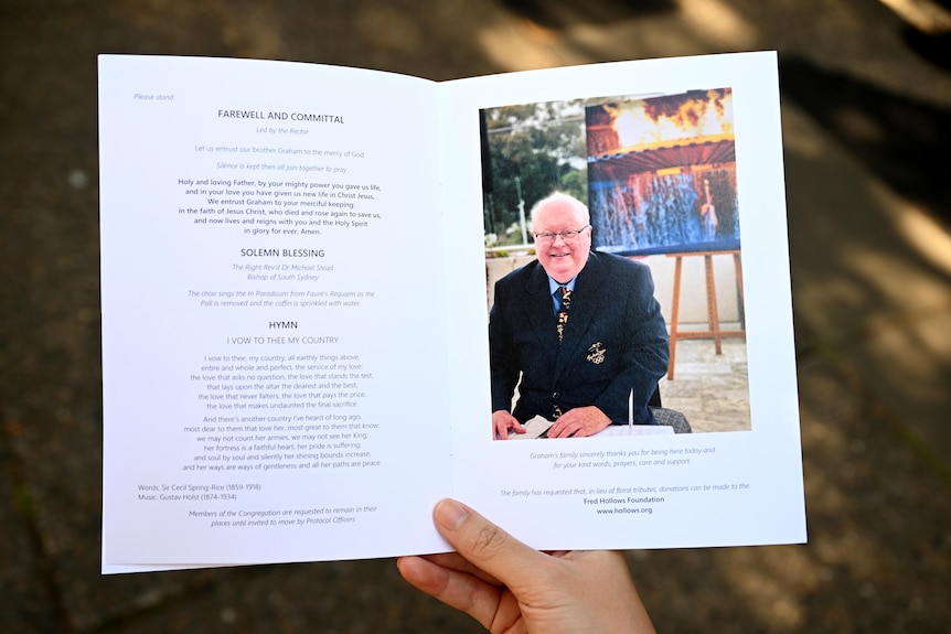 The order of service for Graham Richardson's state funeral.