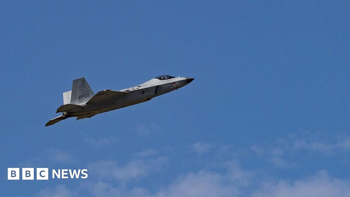 File photo of a South Korea's KF-21 fighter jet during a test flight