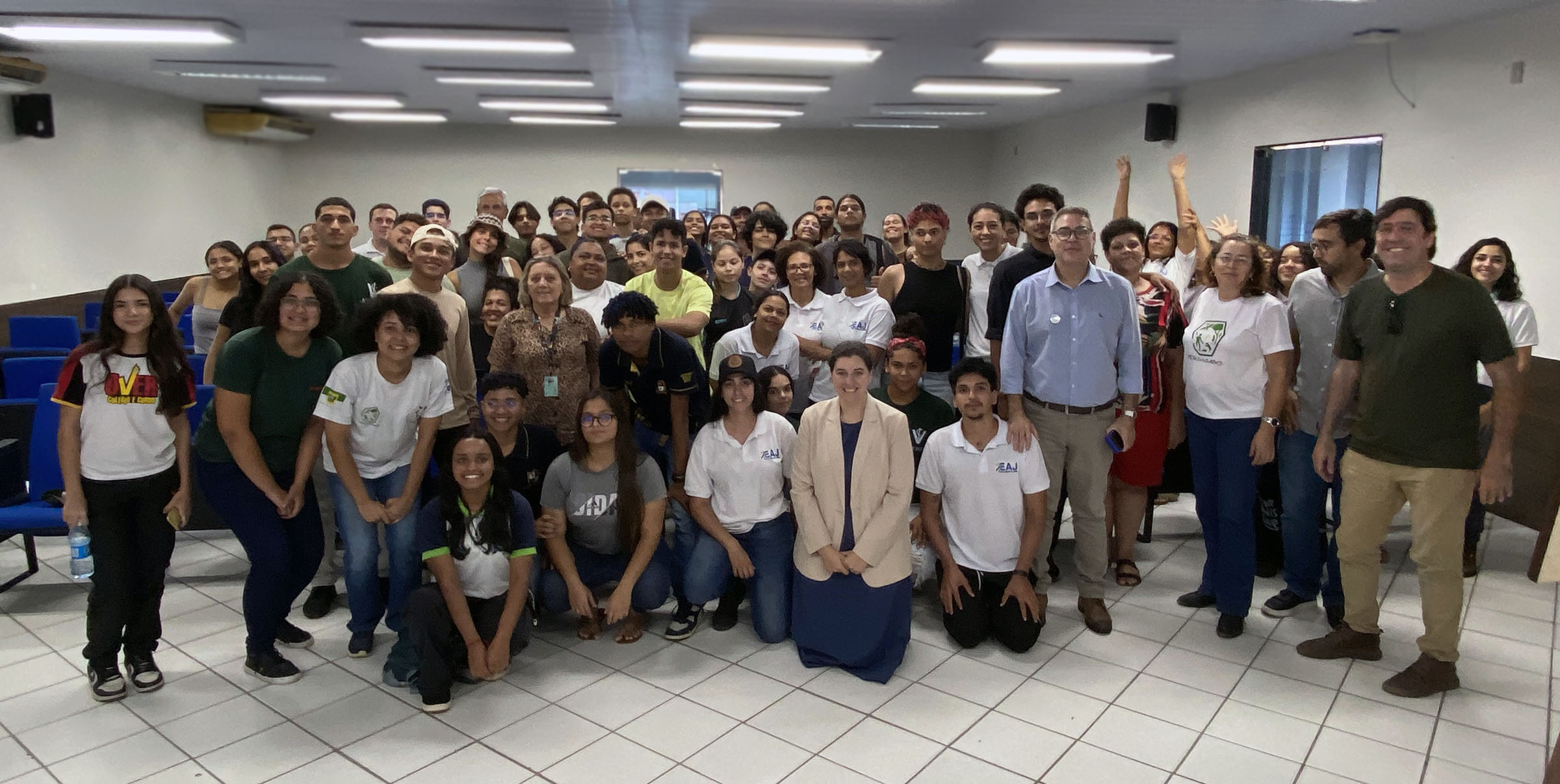 A group of students and researchers attending the AI conference.