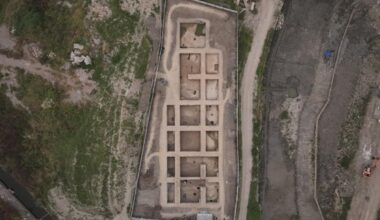 An aerial photo of the Zhouxi site in Cixi, East China