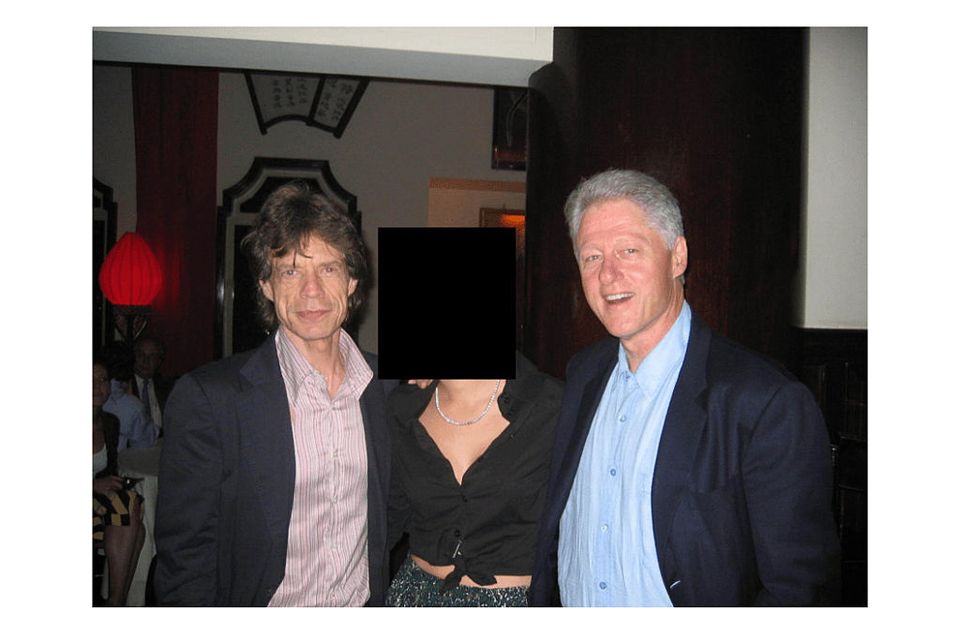 Mick Jagger and Bill Clinton.