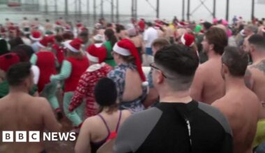 Some South West festive swims cancelled due to wind warning