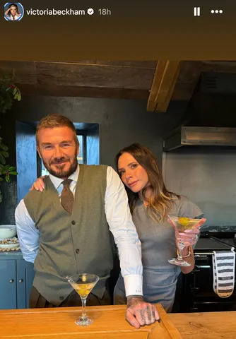 Victoria Beckham / Instagram The Beckhams at Christmas