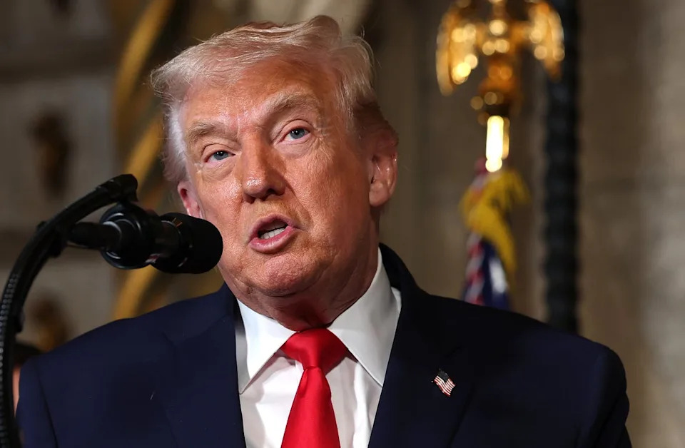 President Donald Trump called on the DOJ to release the names of Democrats tied to Jeffrey Epstein (Tasos Katopodis/Getty Images)