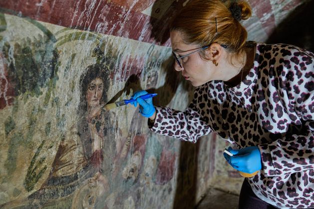 Fresco of Jesus as the Good Shepherd uncovered in Turkish town visited by pope