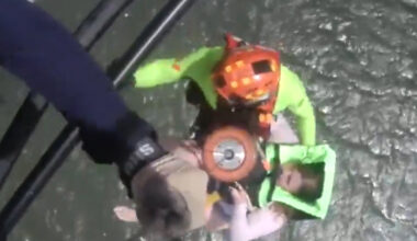 Two paddleboarders saved after being swept across Port Phillip Bay