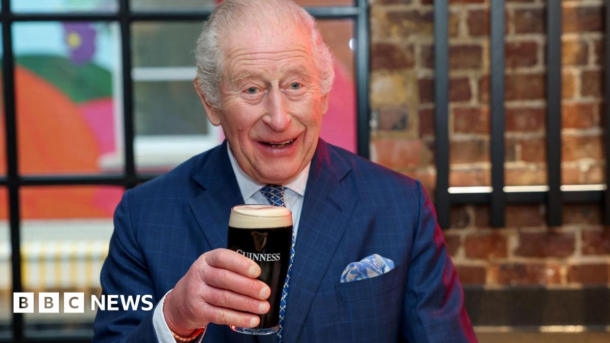 The King poured himself a Guinness as he opened the new London brewery