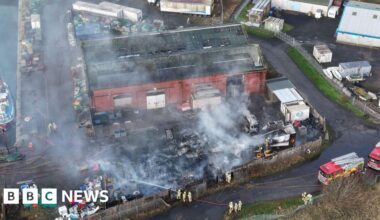 HGVs destroyed after fire breaks out at Methil harbour