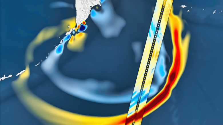 SWOT satellite imagery of the 2025 tsunami