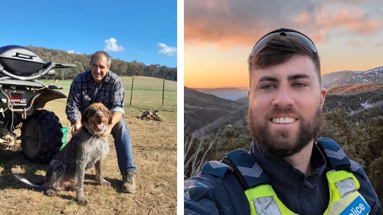 Detective Leading Senior Constable Neal Thompson, left, and Senior Constable Vadim De Waart-Hottart.