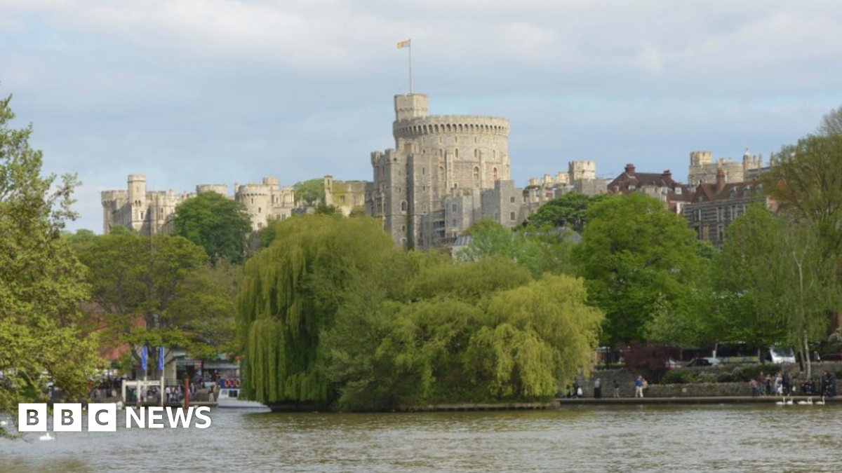 A picture of Windsor Castle, taken from the other side of the River Thames in Eton.