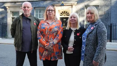 PA Media (left to right) Steve Kelly, Charlotte Hennessy, Margaret Aspinall and Sue Roberts in Downing Street, London, after a meeting with Prime Minister Sir Keir Starmer following the announcement of the Hillsborough Law.