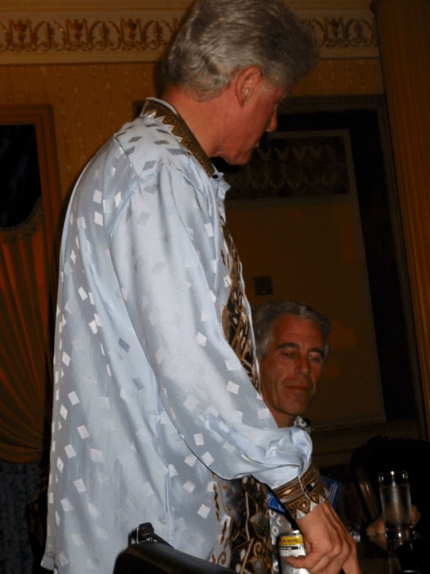 Bill Clinton and Jeffrey Epstein, in this undated photo released by the Justice Department as a part of the release of the Epstein Files, on Friday, December 19, 2025.