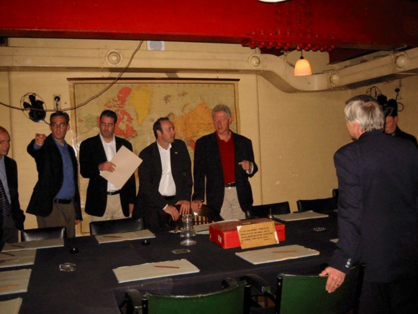 Former President Bill Clinton and actor Kevin Spacey are seen in this undated photo released by the Justice Department as a part of the release of the Epstein Files, on Friday, December 19, 2025.