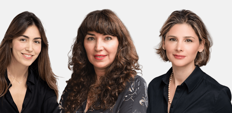 Elle Taitou Spruch, Dina Pasca-Raz, and Eden Dvir Zano credit: Nicky Westphal, Linus Seemann and Eyal Regev