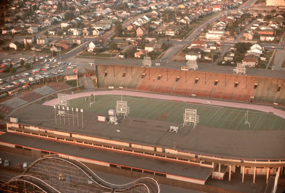 pne empire stadium ski jump vancouver 1958