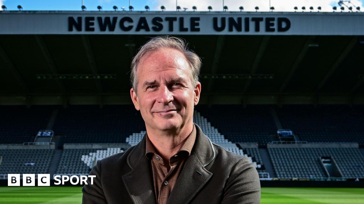 Newcastle United chief executive David Hopkinson poses for photographs at St James' Park following his appointment on 5 September, 2025