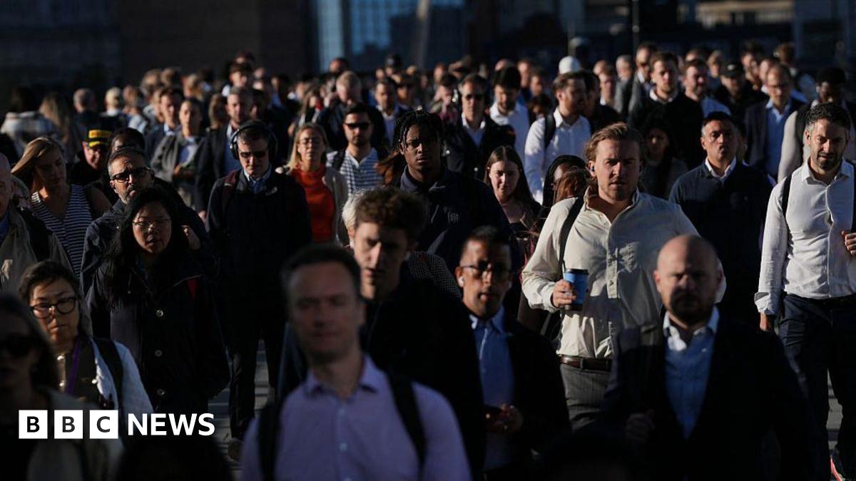 Commuters cross London Bridge on 8 September 2025.