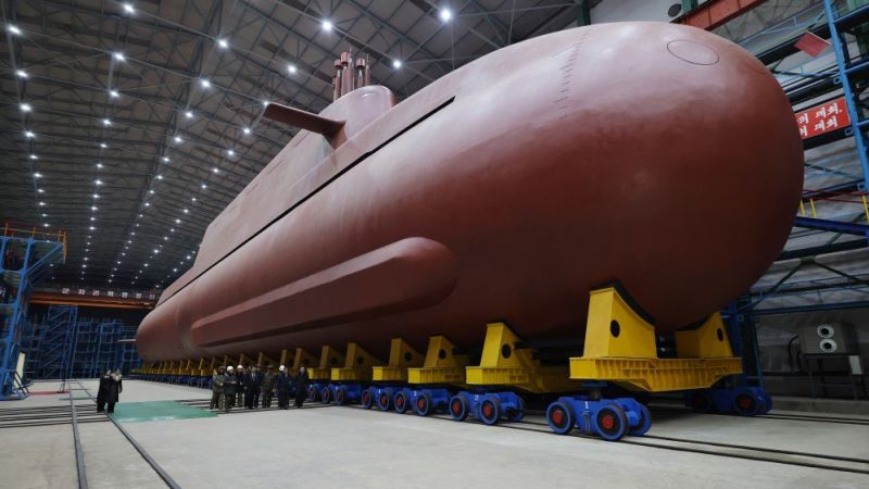 North Korea reveals new images of its first nuclear-powered submarine