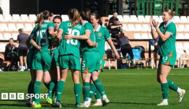 Republic of Ireland women celebrate