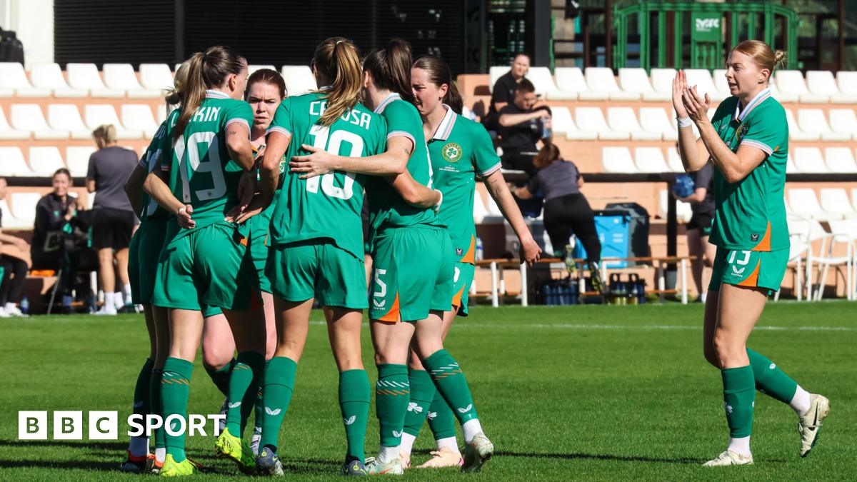 Republic of Ireland women celebrate