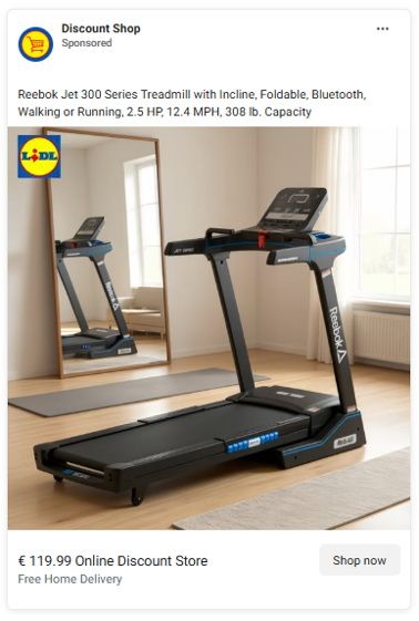 Example of scam social media advertisement. Photo: Bank of Ireland