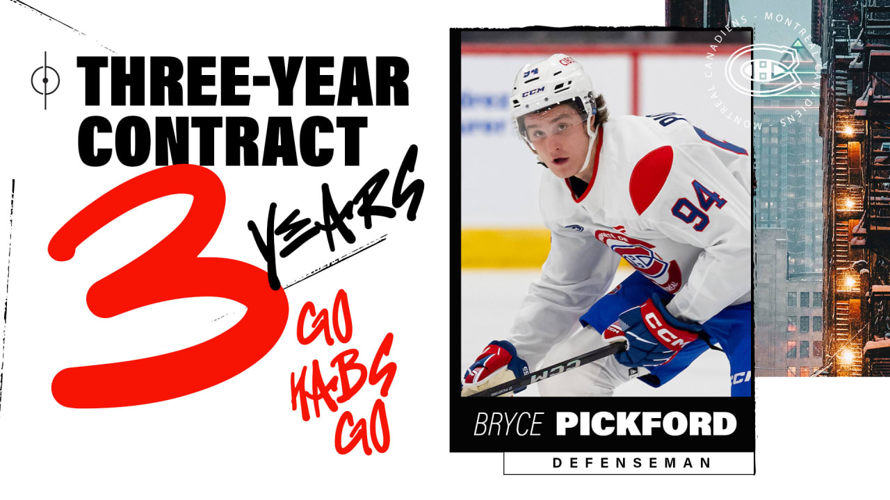 Three-year, entry-level contract for Bryce Pickford