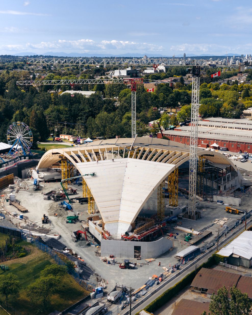 freedom mobile arch pne amphitheatre construction september 2025