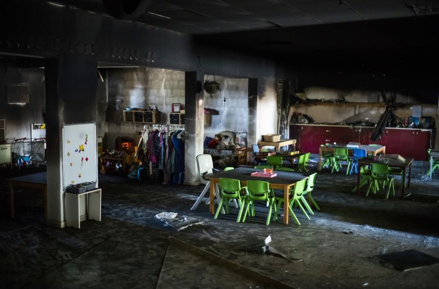 A view of the devastation caused by Hamas-led militants on the kibbutz Nir Oz, southern Israel, on October 19, 2023.