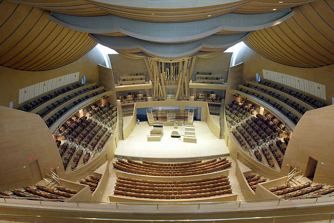 Inside the Disney Concert Hall.