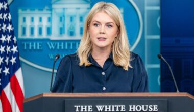 White House press secretary Karoline Leavitt announces she is pregnant with her second child