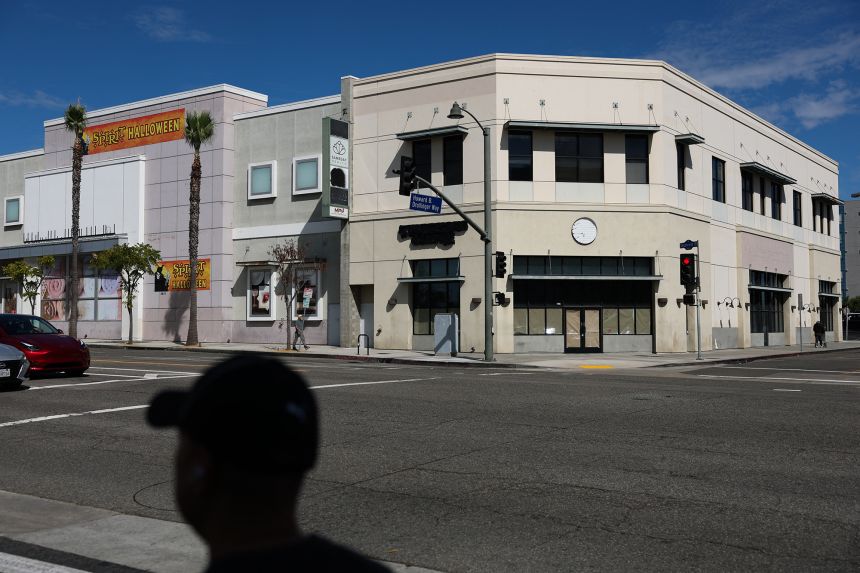 A recently closed Starbucks in Los Angeles in October.