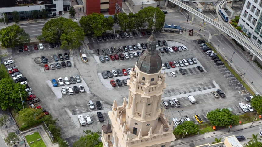 Miami Dade College's possible site of the proposed Trump presidential library in Miami, Florida, on September 23.