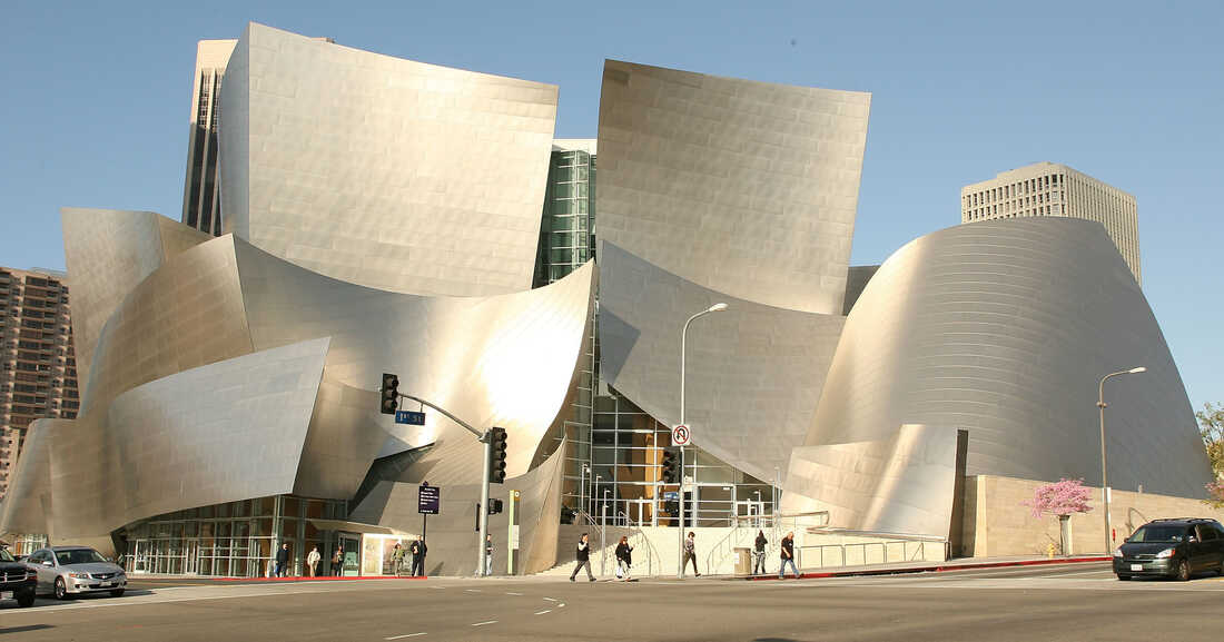 Gehry constructed the Disney Concert Hall in Los Angeles out of stainless steel. "We're living in a culture, in a time where movement is pervasive," he said. "Everything is moving. And so if we hook onto that and use it as part of our language, our architectural language, there's some resonance for it."