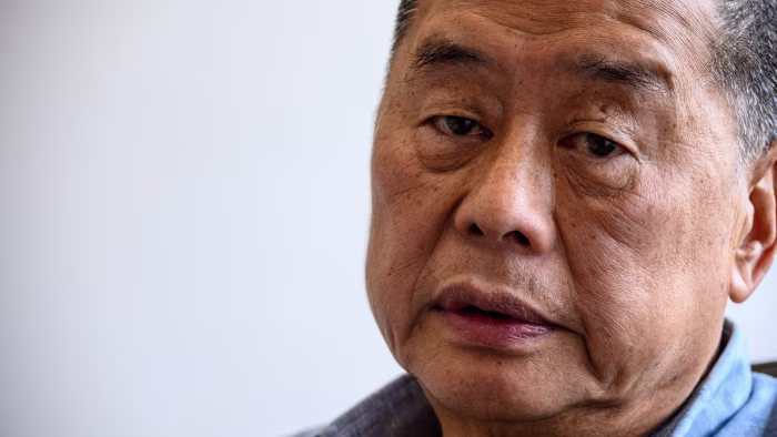 Hong Kong pro-democracy media mogul Jimmy Lai in 2020