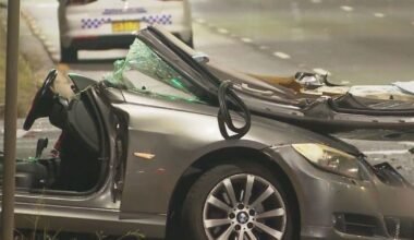 Woman fighting for life after stolen ute in police chase collides with two cars in Liverpool