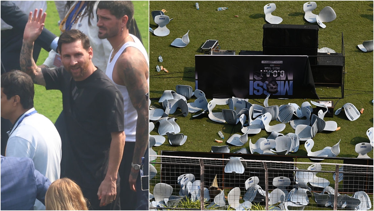 Messi's Tour Of India Gets Off To Wild Start As Fans Destroy A Soccer Stadium