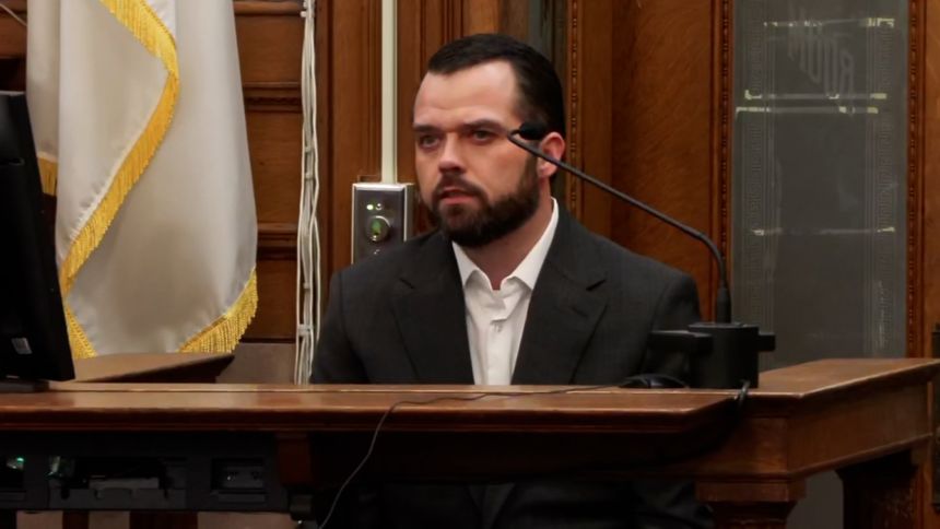 Michael Roddy, a district loss prevention manager for HomeGoods, testifies Tuesday about surveillance videos and receipts showing purchases prosecutors say Brian Walshe made.