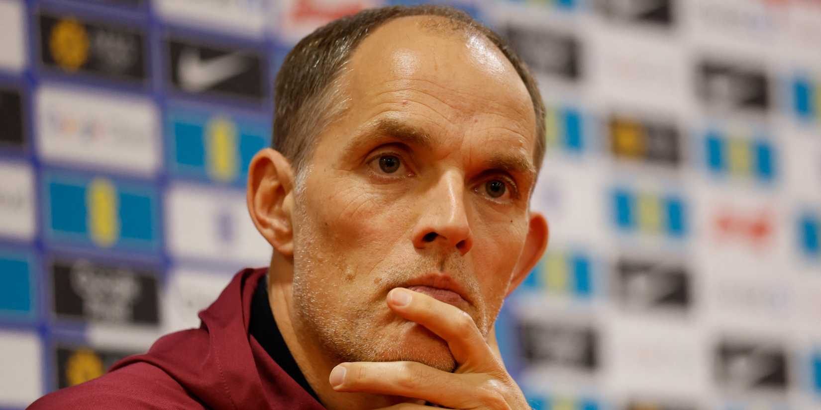 England manager Thomas Tuchel at a press conference.