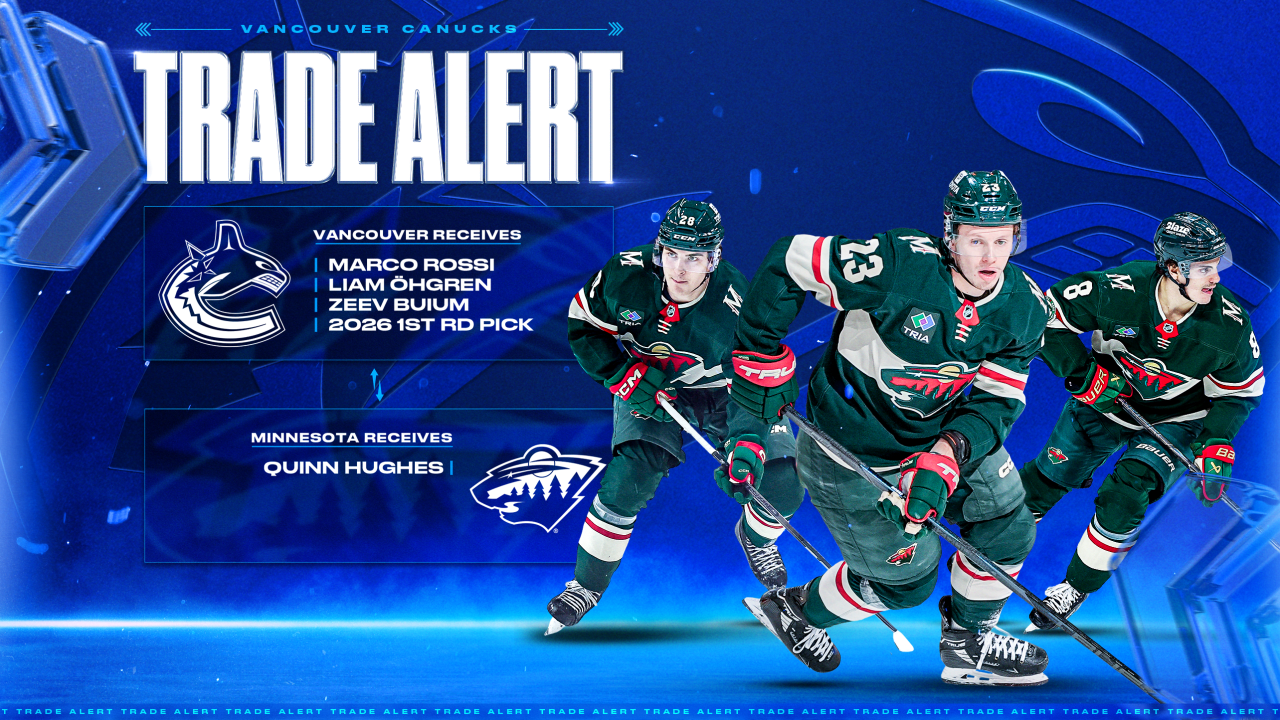 CANUCKS ACQUIRE ROSSI, ÖHGREN, BUIUM AND A FIRST-ROUND PICK FROM THE MINNESOTA WILD