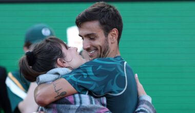 Lorenzo Musetti and partner Veronica Confalonieri at the Rolex Monte-Carlo Masters this year.