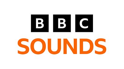 The BBC Sounds logo - BBC written in black with Sounds written in orange.