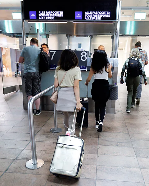 Getty Images The origins of a stamp to mark travel across borders date back as early as the Middle Ages (Credit: Getty Images)