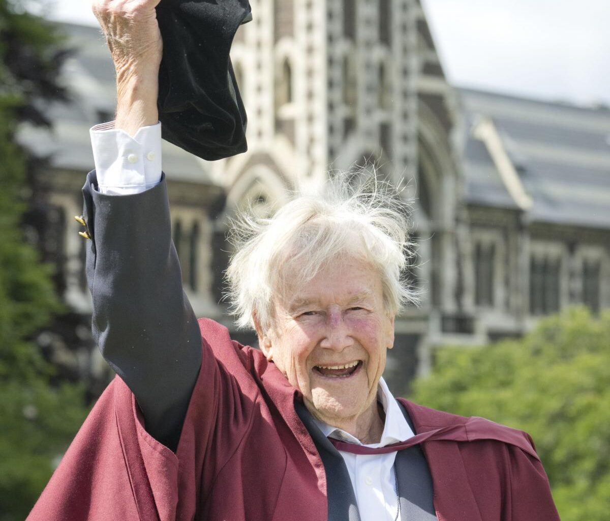 Ex-teacher university’s oldest PhD graduate