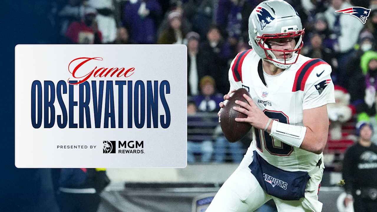 8 Takeaways From the Patriots Victory Over the Ravens on Sunday Night Football in Week 16