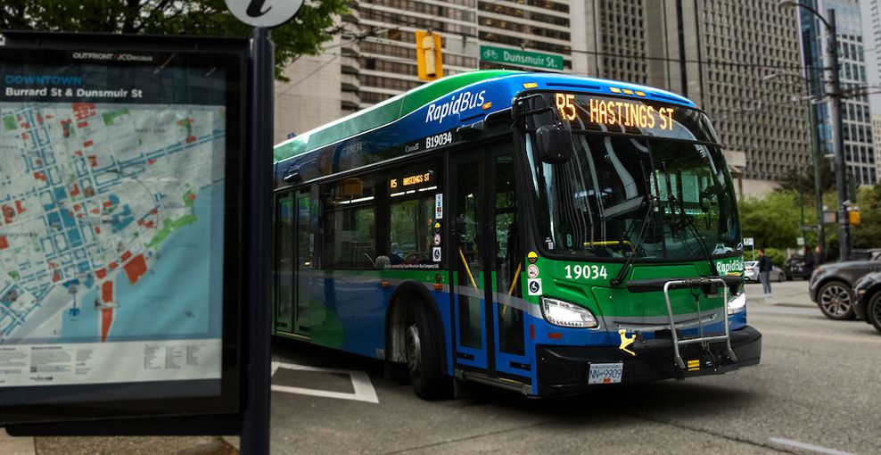 r5 hastings street rapidbus burrard station downtown vancouver f