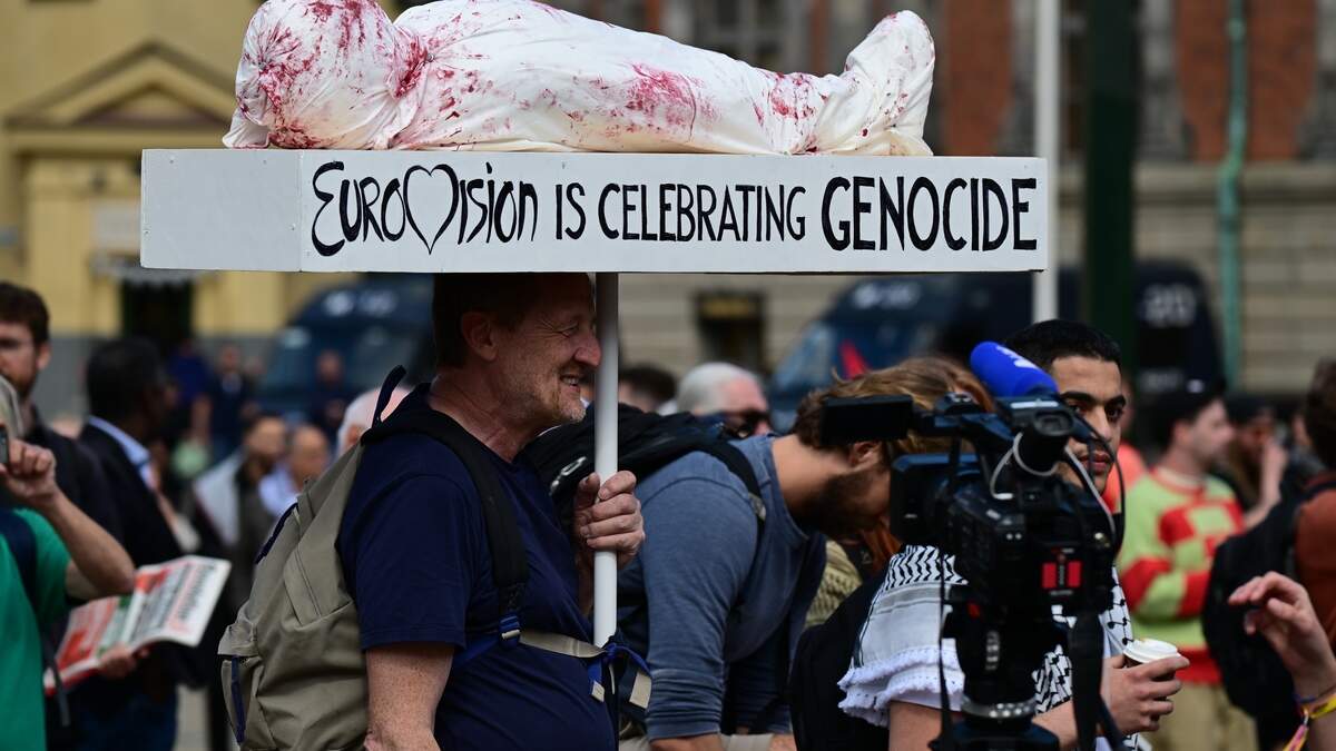 Protests against Israel's participation took place both before the 2024 competition in Malmö, as seen here, and in Basel in 2025.