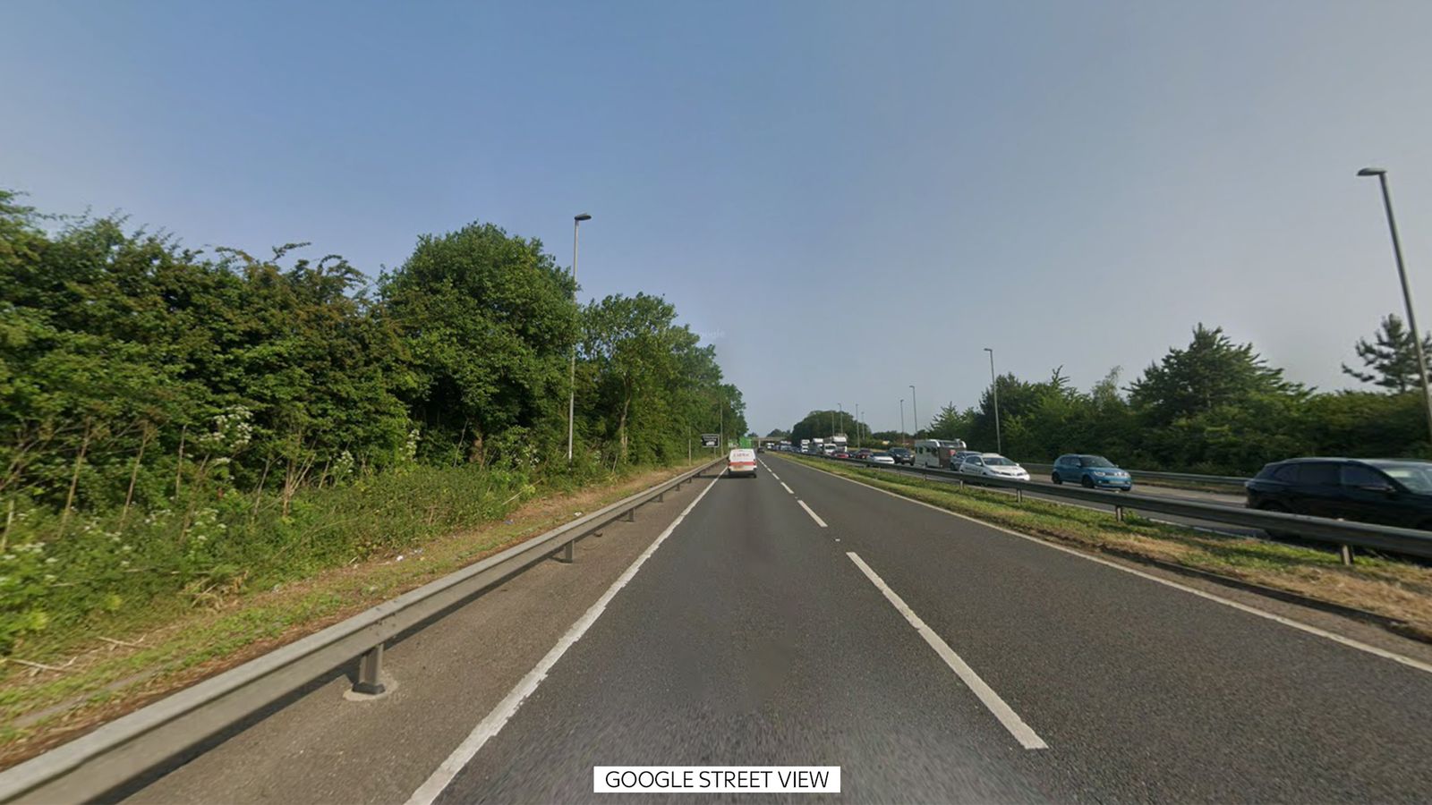 The car was hit on the A1 northbound, just past the Stibbington junction