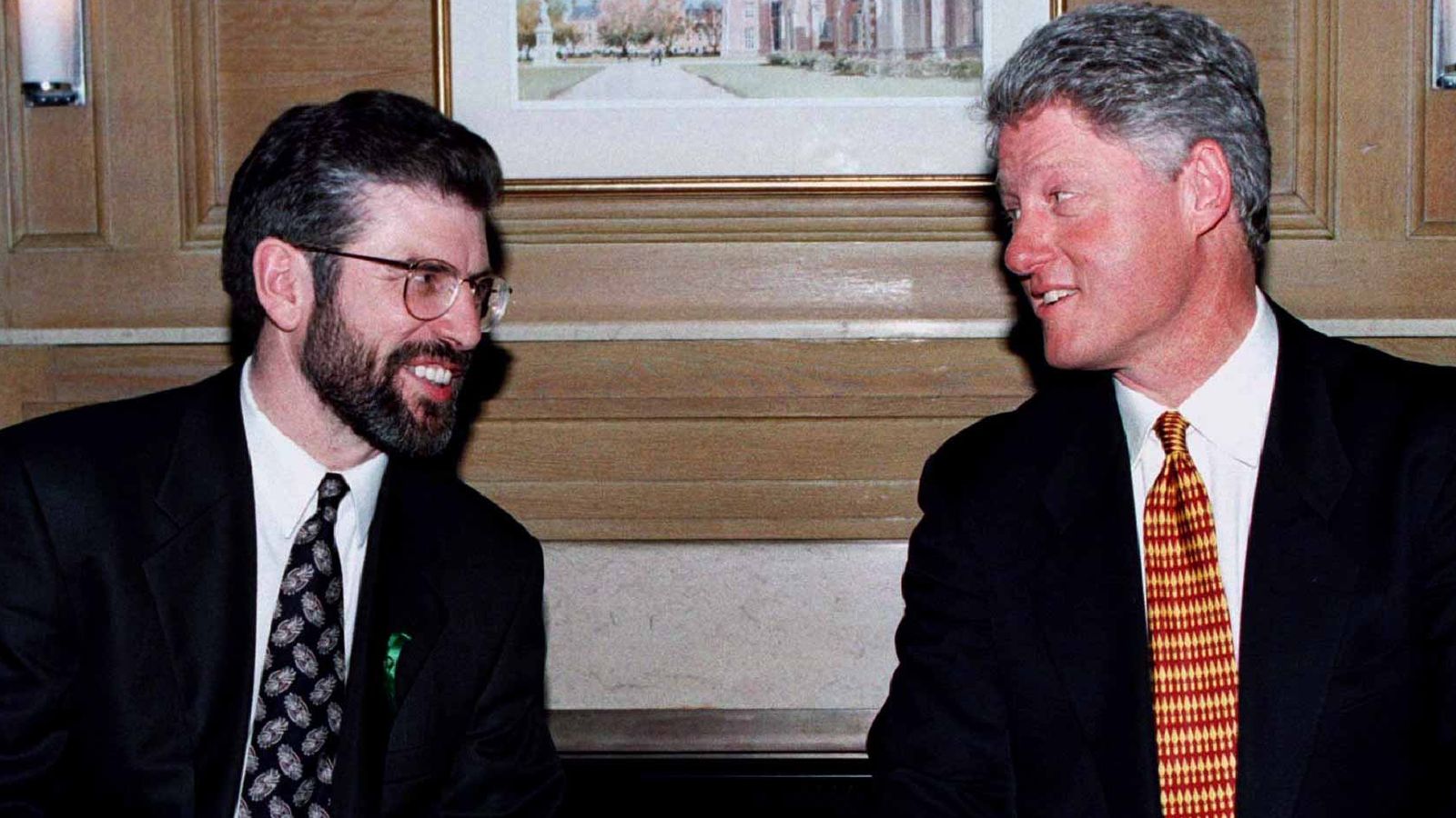 Gerry Adams and Bill Clinton at the event in November 1995. Pic: Reuters